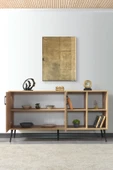 Evmo Home 4610 Şile Metal Ayaklı Metal Kulplu 160 Cm Konsol - Yemek Odası Yunus-Safir - 4