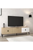 Evmo Home 3802 Neva TV Ünitesi 180 Cm Kapaklı Yunus - Beyaz - Sepet - 4