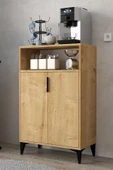 Evmo Home 1203 Ada Çok Amaçlı Dolap , Kahve Köşesi , Kiler Dolabı , Mutfak Standı 2 Kapılı - Safir - 4