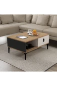 Evmo Home 2001 Sare Orta Sehpa Sepet-Antrasit-Beyaz - 3