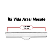 Saral Çizgili Mat Altın Metal Kulp 320 mm 32 cm Mobilya Çekmece Mutfak Dolabı Dolap Kapak Kulplar thumbnail 2
