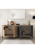 Evmo Home 4001 Neva Konsol 180 Cm Sepet - Antrasit Tv Ünitesi - Yemek Odası - Kahve Köşesi - 3