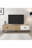 Evmo Home 3802 Neva TV Ünitesi 180 Cm Kapaklı Yunus - Beyaz - Sepet - 2