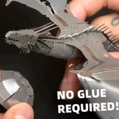 DIY 3D Metal Puzzle Bulmaca Ejderha Model Seti 14+ yaş üstü Hediyelik model thumbnail 2