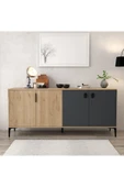 Evmo Home 4001 Neva Konsol 180 Cm Sepet - Antrasit Tv Ünitesi - Yemek Odası - Kahve Köşesi - 2