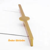 Saral Çizgili Mat Altın Metal Kulp 320 mm 32 cm Mobilya Çekmece Mutfak Dolabı Dolap Kapak Kulplar thumbnail 4