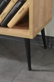 Evmo Home 3611 Şile Metal Ayaklı Metal Kulplu 160 Cm Tv Ünitesi - Beyaz Safir - 7
