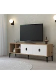 Evmo Home 3504 Era TV Ünitesi 150 Cm Kapaklı Raflı Sepet - Beyaz - 3