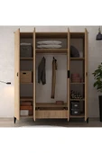 Evmo Home 6401 Neva 4 Kapılı 200 Cm Gizli Çekmeceli Gardırop , Elbise Dolabı , Genç Odası Sepet - 2