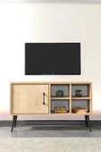 Evmo Home 3108 Şile Metal Ayaklı Metal Kulplu 100 Cm Tv Ünitesi - Safir - 3