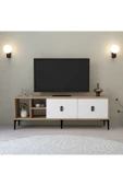 Evmo Home 3504 Era TV Ünitesi 150 Cm Kapaklı Raflı Sepet - Beyaz - 1