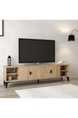 Evmo Home 3807 Deren TV Ünitesi 180 Cm 2 Kapaklı Raflı Sepet - 4