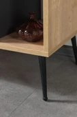 Evmo Home 4109 Şile Metal Ayaklı Metal Kulplu 100 Cm Konsol - Tv Ünitesi - Yemek Odası - Kahve Köşesi Antrasit - 7