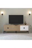 Evmo Home Neva TV Ünitesi 150 Cm 3 Kapaklı Beyaz - Yunus - Sepet - 1