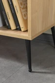 Evmo Home 4111 Şile Metal Ayaklı Metal Kulplu 100 Cm Konsol - Tv Ünitesi - Yemek Odası - Kahve Köşesi Beyaz - 7