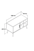 Evmo Home 3111 Şile Metal Ayaklı Metal Kulplu 100 Cm Tv Ünitesi - Beyaz Safir - 5