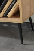 Evmo Home 3609 Şile Metal Ayaklı Metal Kulplu 160 Cm TV Ünitesi Antrasit - Safir - 7