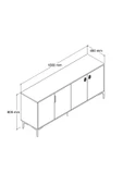Evmo Home 4004 Neva Konsol 180 Cm Yunus - Sepet Konsol - Tv Ünitesi - Yemek Odası - 5