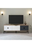 Evmo Home Neva TV Ünitesi 150 CM Kapaklı Sepet - Beyaz - Antrasit - 1