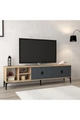 Evmo Home 3805 Era Tv Ünitesi 180 Cm 2 Kapaklı Raflı Sepet - Antrasit - 4