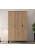 Evmo Home 6301 Neva 3 Kapılı 200 Cm Gizli Çekmeceli Gardırop , Elbise Dolabı , Genç Odası Sepet - 2
