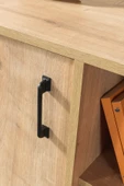 Evmo Home 4108 Şile Metal Ayaklı Metal Kulplu 100 Cm Konsol - Tv Ünitesi - Yemek Odası - Kahve Köşesi Safir - 6