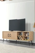 Evmo Home 3610 Şile Metal Ayaklı Metal Kulplu 160 Cm TV Ünitesi - Yunus Safir - 1