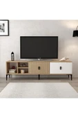 Evmo Home 3806 Era TV Ünitesi 180 Cm 2 Kapaklı Raflı Sepet - Beyaz - Yunus - 2