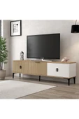 Evmo Home 3802 Neva TV Ünitesi 180 Cm Kapaklı Yunus - Beyaz - Sepet - 1