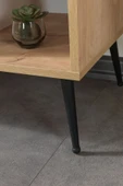 Evmo Home 4611 Şile Metal Ayaklı Metal Kulplu 160 Cm Konsol - Yemek Odası Beyaz - Safir - 7