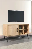Evmo Home 3108 Şile Metal Ayaklı Metal Kulplu 100 Cm Tv Ünitesi - Safir - 2