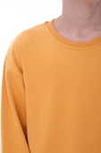 Oversize Unisex Basic Düz Siyah Renk %100 Pamuk Sweatshirt (2-11 Yaş) - 3