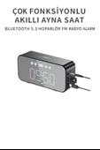 Çok Fonksiyonlu Akıllı Ayna Saat F41 Bluetooth 5.3 Hoparlör FM Radyo Alarm - 1