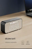 Çok Fonksiyonlu Akıllı Ayna Saat F41 Bluetooth 5.3 Hoparlör FM Radyo Alarm - 4