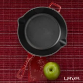 Lava Döküm Yuvarlak Kızartma Tavası Döküm Demir Yekpare Saplı. Çap(Ø)24cm thumbnail 7