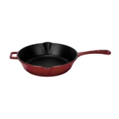 Lava Döküm Yuvarlak Kızartma Tavası Döküm Demir Yekpare Saplı. Çap(Ø)24cm thumbnail 1