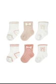 CSYC1004 Bebek 6'lı Fiyonklu Çorap %100 Organik Pamuk, Bebek - Yenidoğan - CSYC1004 - 2