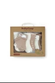 Bebek 6'lı Kuzu Detaylı Çorap %100 Organik Pamuk, Bebek - Yenidoğan - CSYC1005 - 1