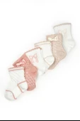 CSYC1004 Bebek 6'lı Fiyonklu Çorap %100 Organik Pamuk, Bebek - Yenidoğan - CSYC1004 - 4