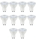 ZMR-121/B.65 10’lu 7W GU10 LED Çanak Ampul Seti 6500K Beyaz Işık Mercekli 540lm Yüksek Verimli Aydınlatma - 1