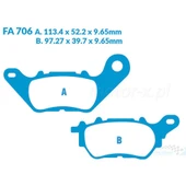 EBC SFAC706 YAMAHA XMAX 125 - XMAX300 CARBON ARKA FREN BALATASI - 2