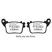 EBC FA436HH HONDA CBR600/1000 , SUZUKI GSXR750/1000, YAMAHA R6,R1 SINTER ARKA FREN - 1