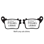 EBC FA436 HONDA CB/CBR600, CBR1000 , KAWASAKI ZX6,10R, YAMAHA R6,R1 ARKA FREN BAL - 1
