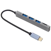 Powermaster PM-6493 TYPE-C Hub 3X USB 3.0 SD/TF Hafıza Kart Okuyucu Dock Station (Macbook - PC - Playstation - Xbox) - 1