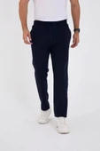 Unisex Üç İplik Basic Eşofman Özel Tasarım Pantolon - Lacivert - 1