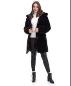 Reks Kapüşonlu Kaban - Siyah thumbnail 1