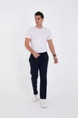 Unisex Üç İplik Basic Eşofman Özel Tasarım Pantolon - Lacivert - 2