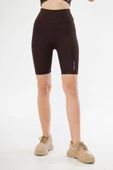 Biker Sporcu Şort - Kahve - 4