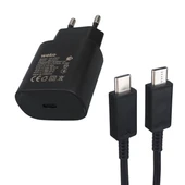 Weko WK-27877 Note10 Siyah 25 Watt Şarj Başlık Adaptörü + Type-C To Type-C Kablo thumbnail 3