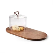 Philippi Walnut Cam Kapaklı Peynir Tabağı thumbnail 1